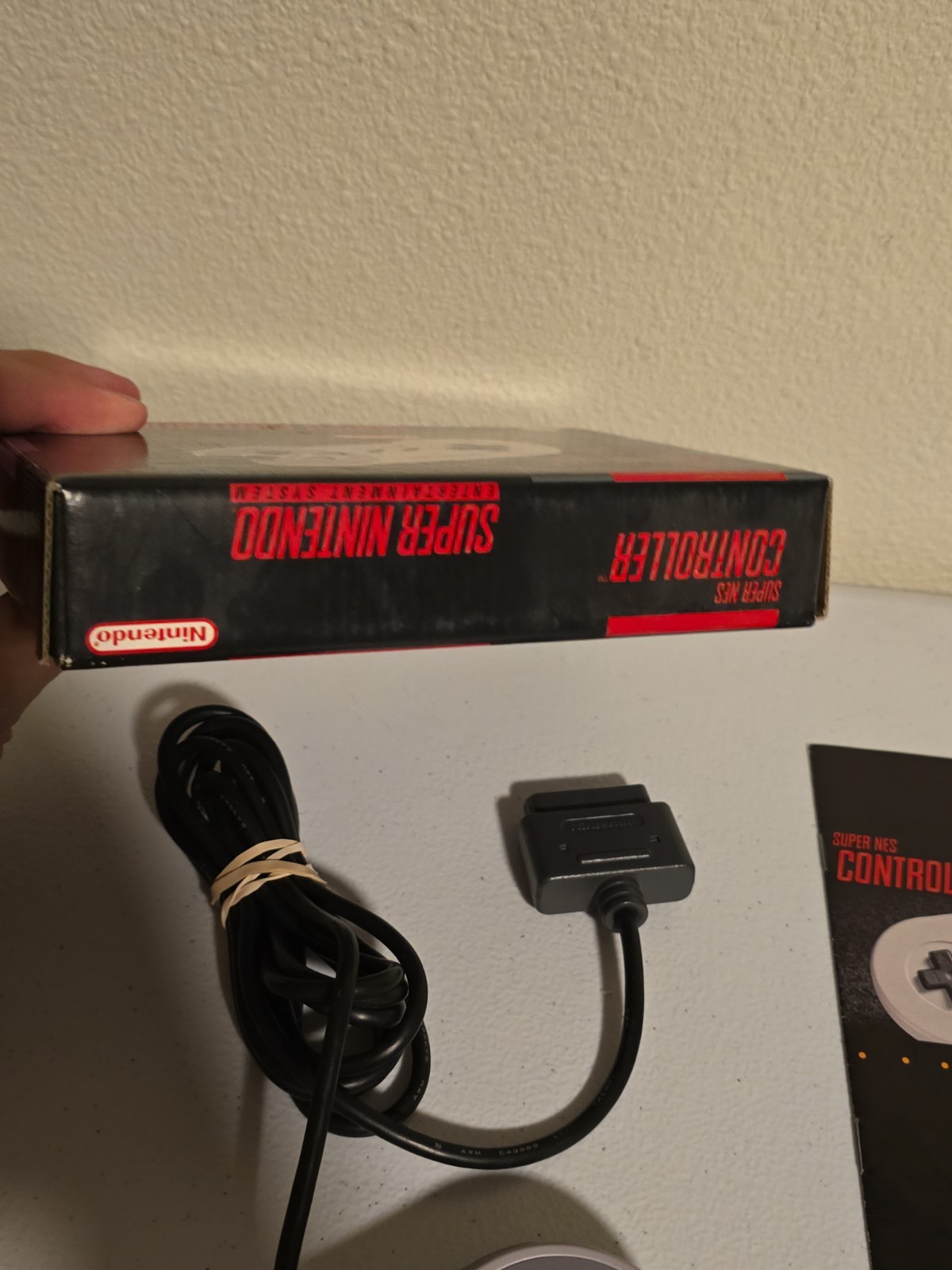 Super Nintendo SNES Controller CIB COMPLETE IN BOX TESTED AND WORKING!