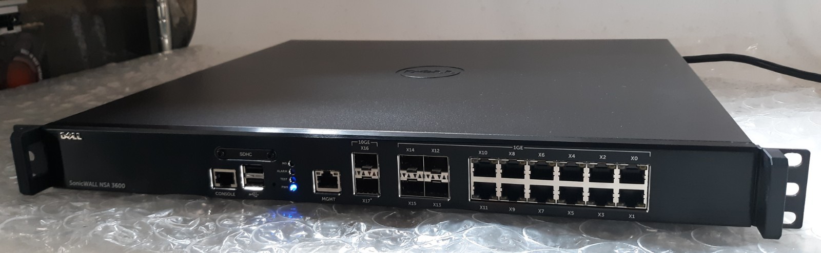 Dell SonicWALL NSA 3600 Network Security/Firewall Appliance w/ Ears + Cord