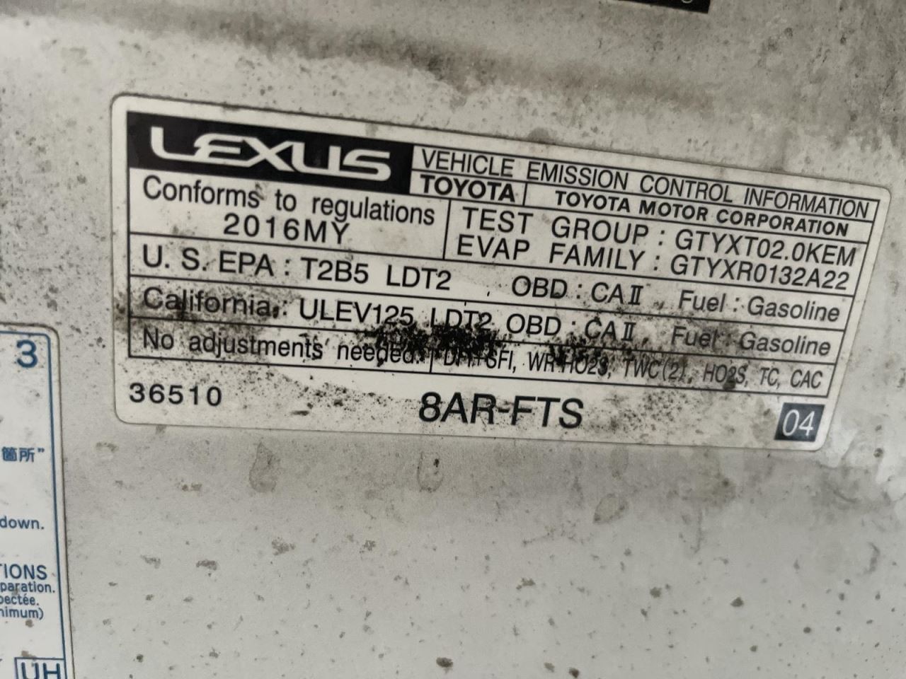 Camera/Projector Rear Radar Unit ID 88162-0W170 Fits 15-16 LEXUS NX200T 1024770