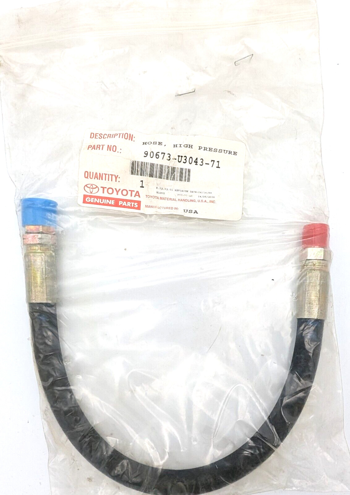 90673U304371 Toyota Forklift High Pressure Hose 90673-U3043-71 SK-06240420TB