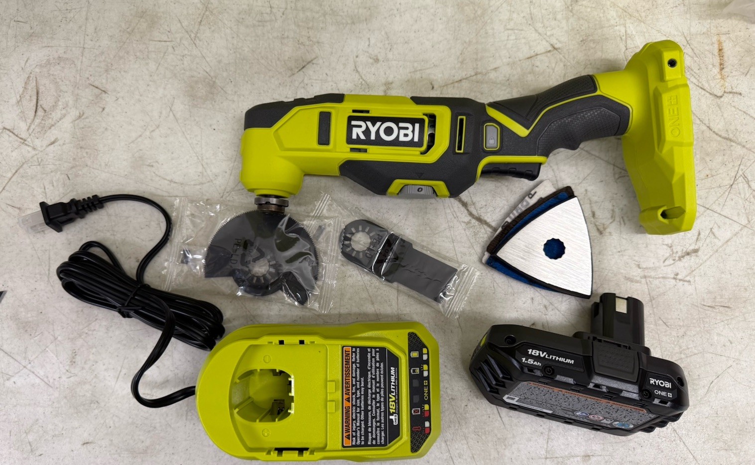 RYOBI 18V Cordless Multi-Tool Kit with 2.0 Ah Battery and Charger PCL430K1