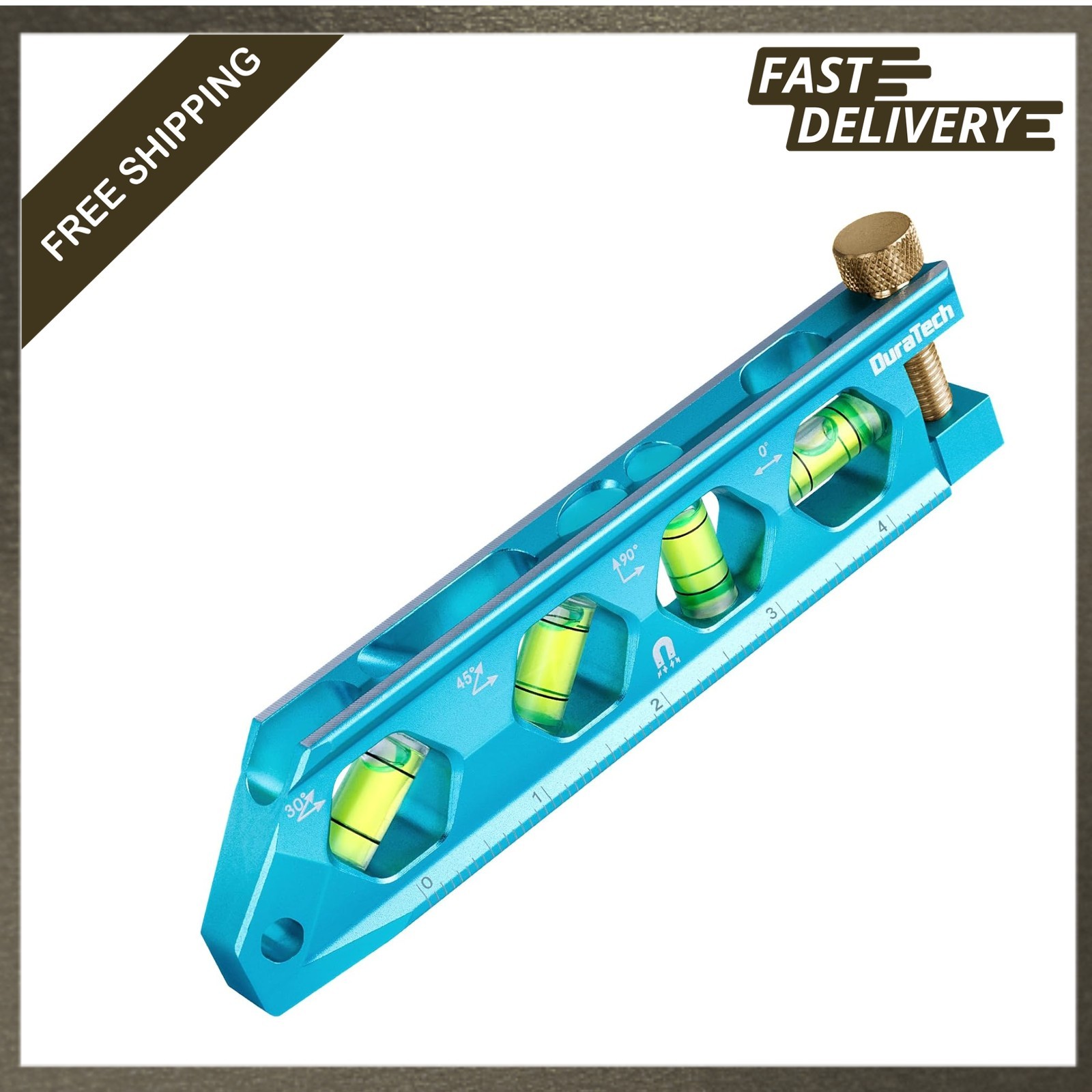 6.25-Inch Magnetic Level with V-Groove Aluminum Body Bubble Vials for DIY Home