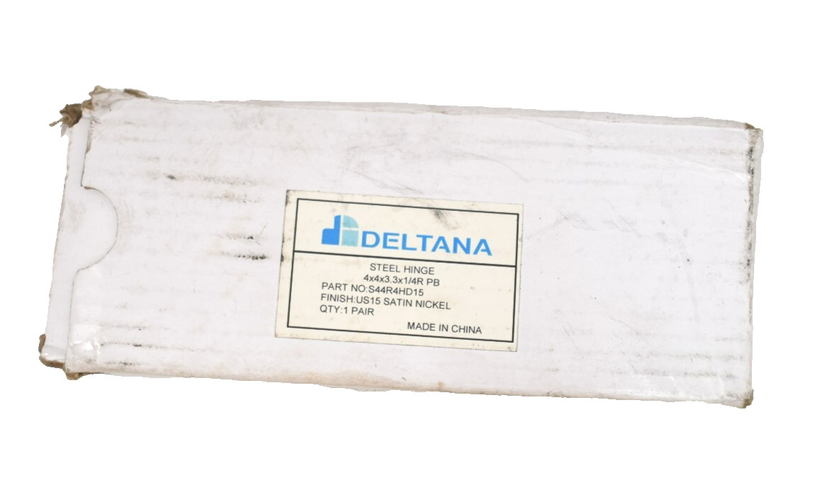 Lot of 2 Deltana S44R4HD15 4" x 4" Plain Bearing Radius Mortise Hinges Nickel