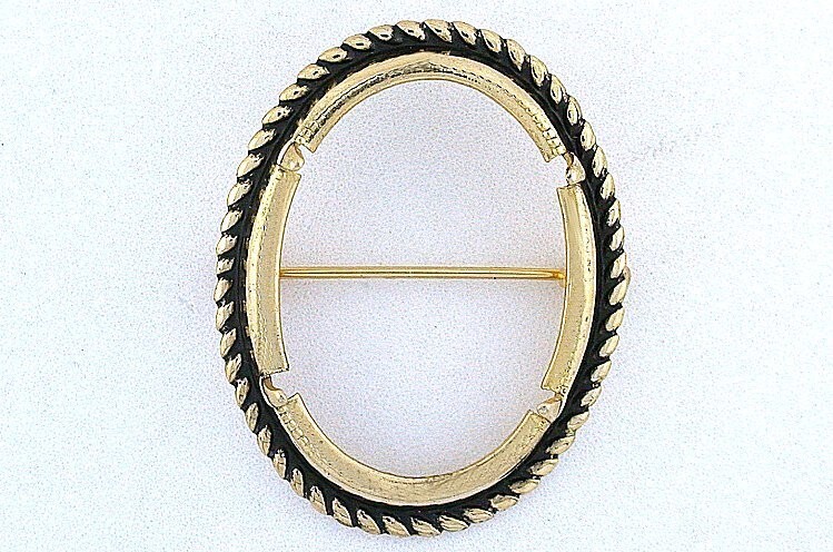 30x22 30mm x 22MM CABOCHON GEMSTONE GOLD COLOR PIN BROOCH MOUNTING CF651/4623