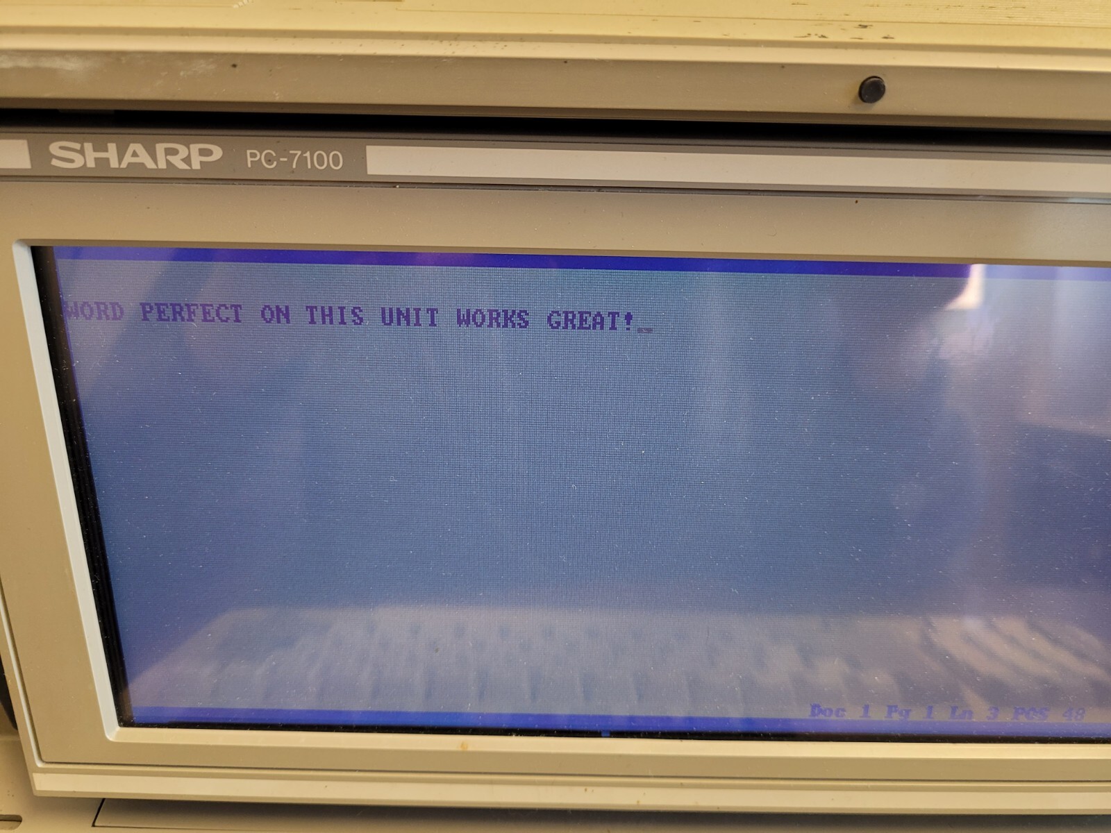 VINTAGE SHARP PC-7100 Personal Computer RARE MS DOS PC Works Great