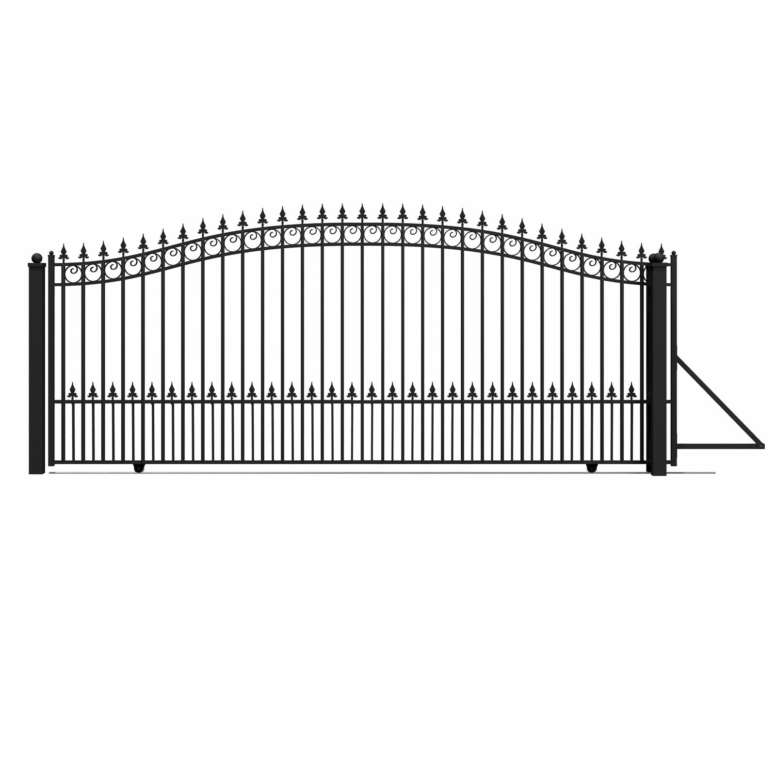 ALEKO Prague Style Garden Yard Steel Single Sliding 16' Driveway Gate