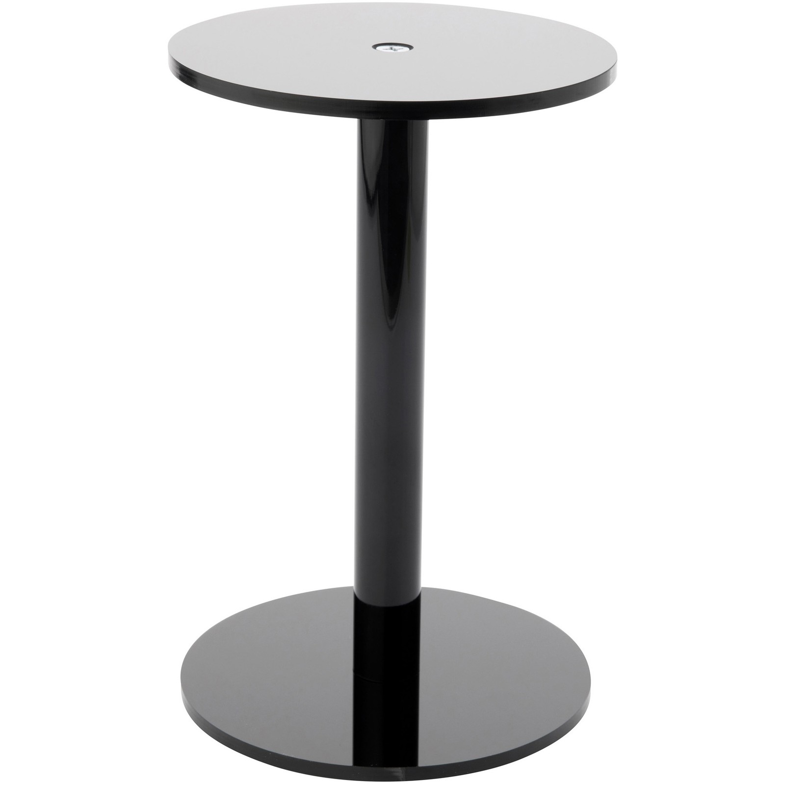 Plymor Black Acrylic Round Barbell Pedestal Display Riser, 9.5" H x 6" D