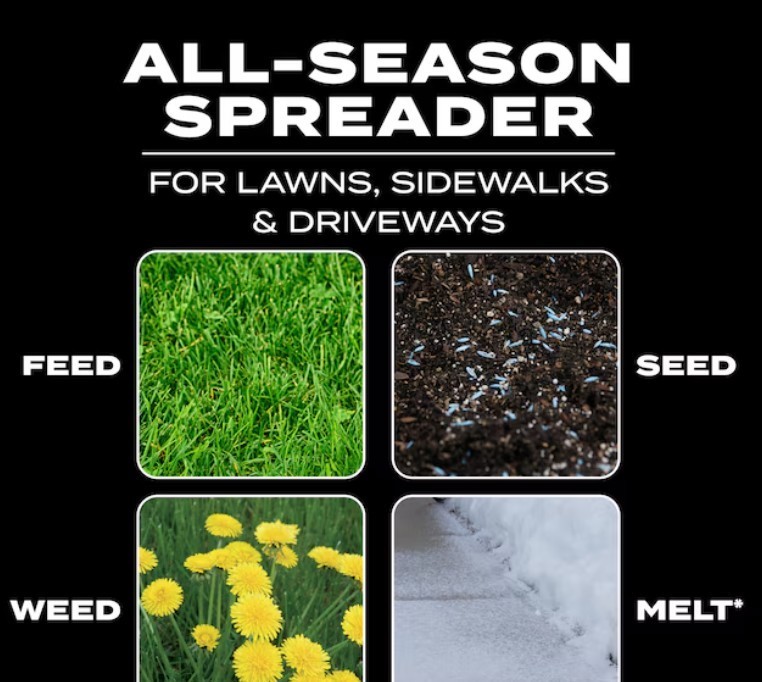 Scotts Turf Builder EdgeGuard Mini Broadcast Spreader 15-lb Capacity Compatible