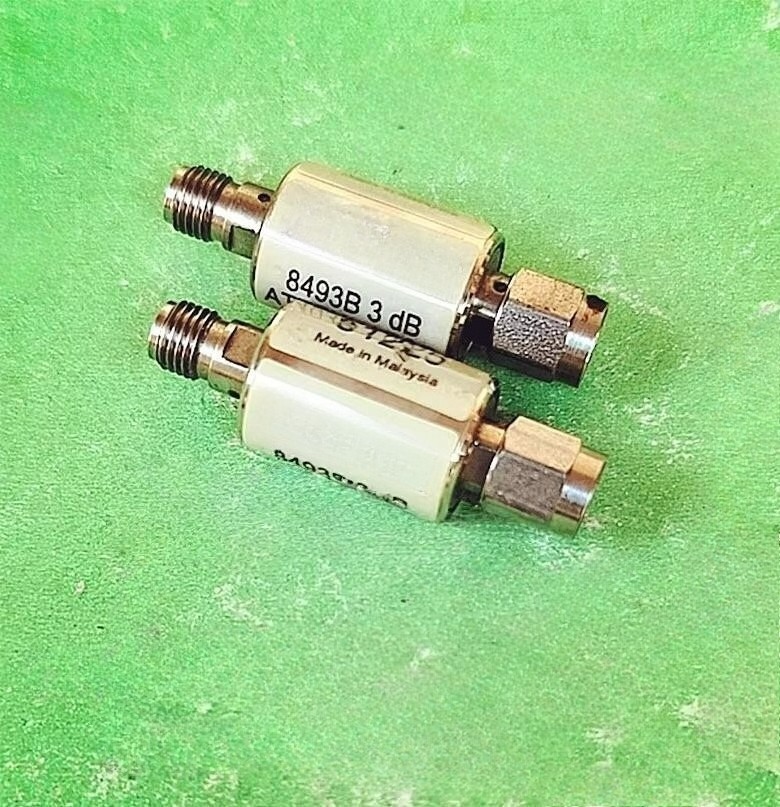 Used Agilent 8493B 3dB DC-18GHz 2W RF SMA RF Coaxial Attenuator Arkd