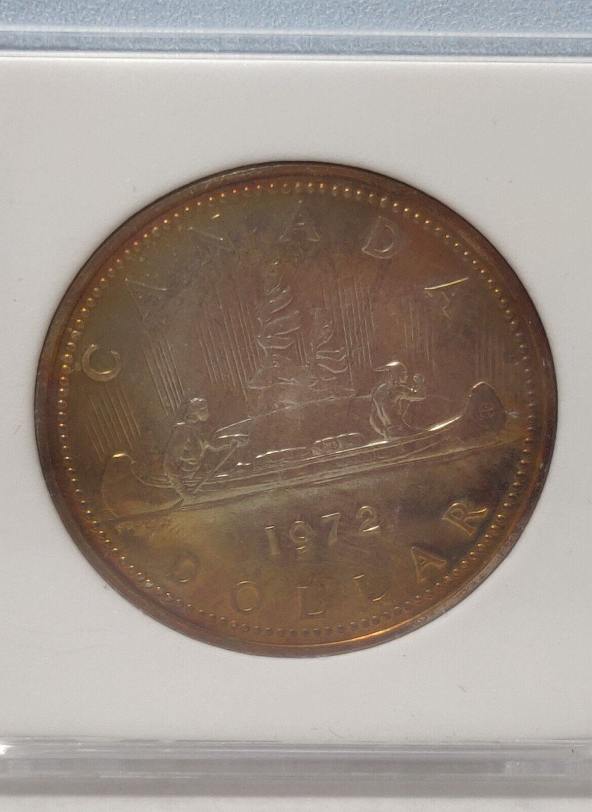 1972 CANADA SILVER DOLLAR GOLDEN TONED