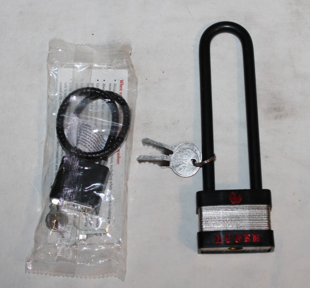 2 RUGER Padlocks w/ Keys No. 5050 and 30mm