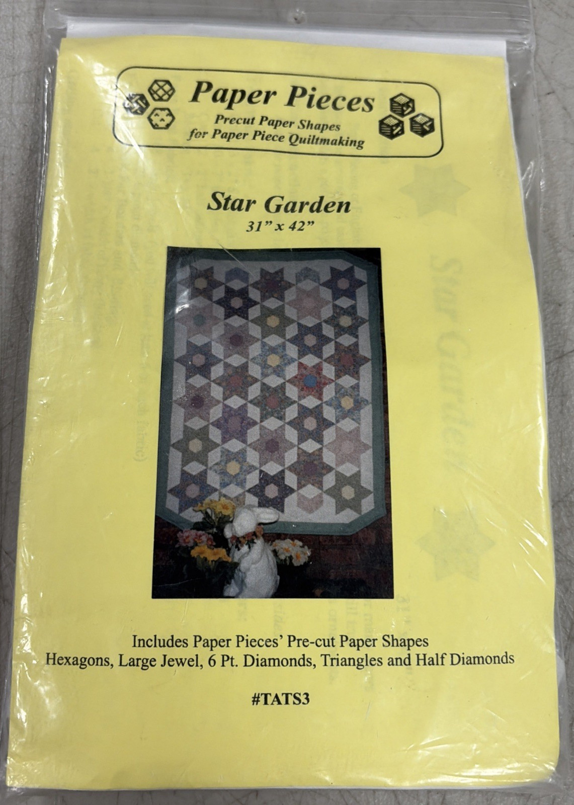 Paper Pieces Precut Paper Shapes Star Garden Pack #TATS3 Size 31" x 42" New