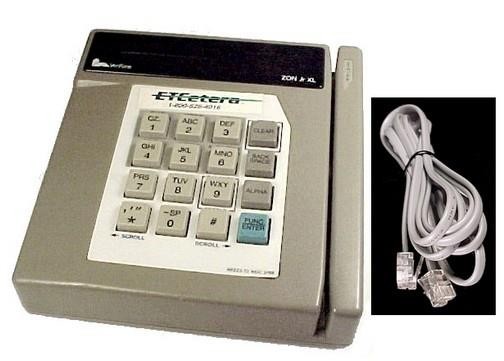 Verifone Credit Card Terminal Reader Model ZON Jr XL with 6 foot Extension Cord