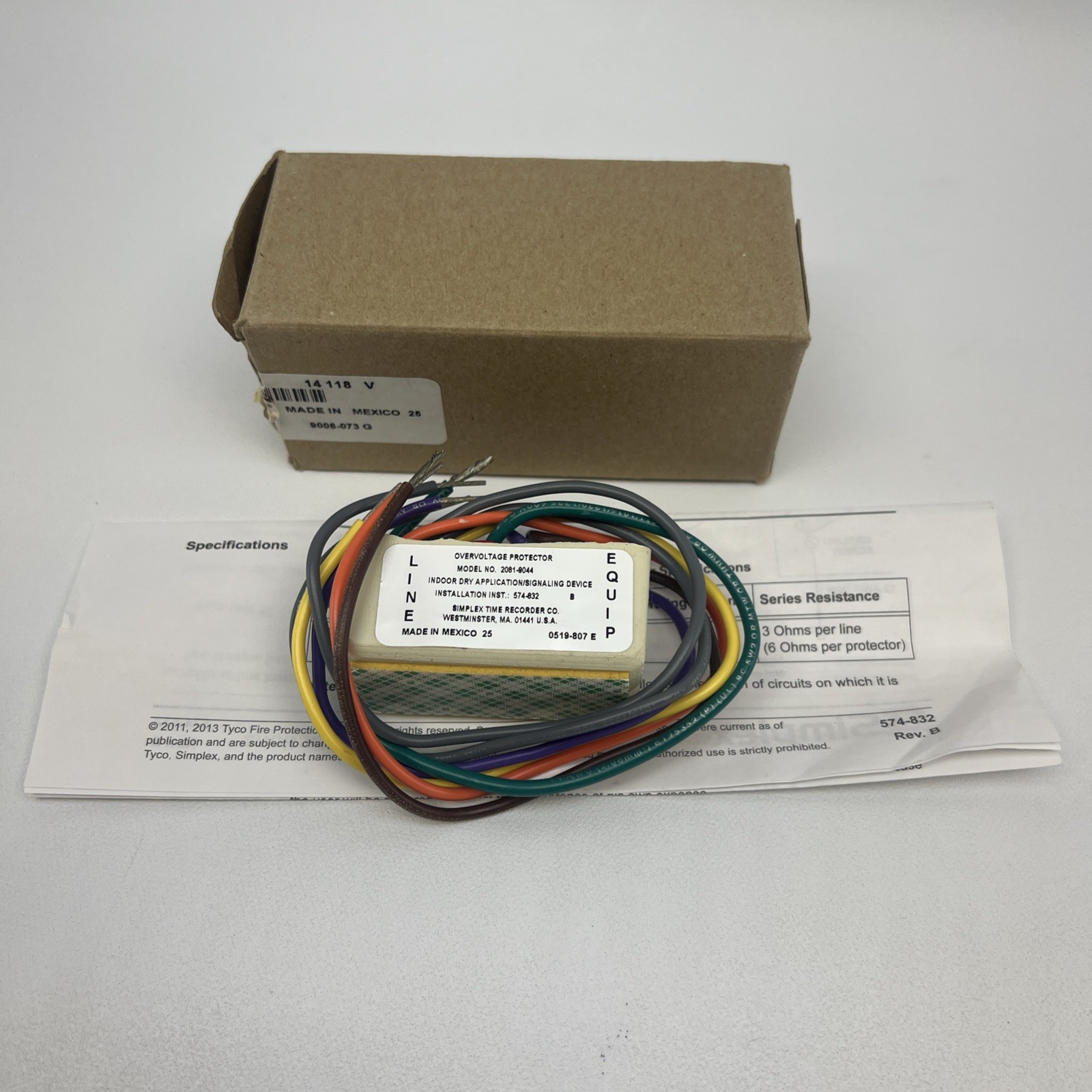 Simplex 2081-9044 Overvoltage Protector
