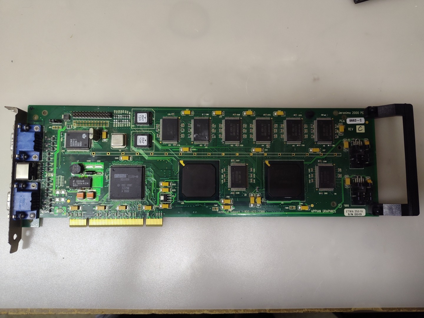 ONE OF A KIND RARE 3DLabs Appian Geronimo 2000 PCI Graphics"Glint R3" Permedia 3