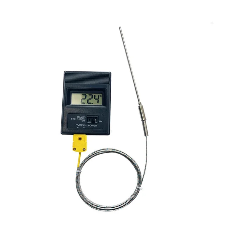 Thermocouple Braided Cable Temperature Sensor Stainless Steel Pointed Insertion