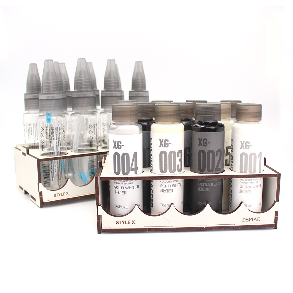 DSPIAE X Style-X Acrylic Paints for Wash-free Airbrush & Display Set XG 001-009