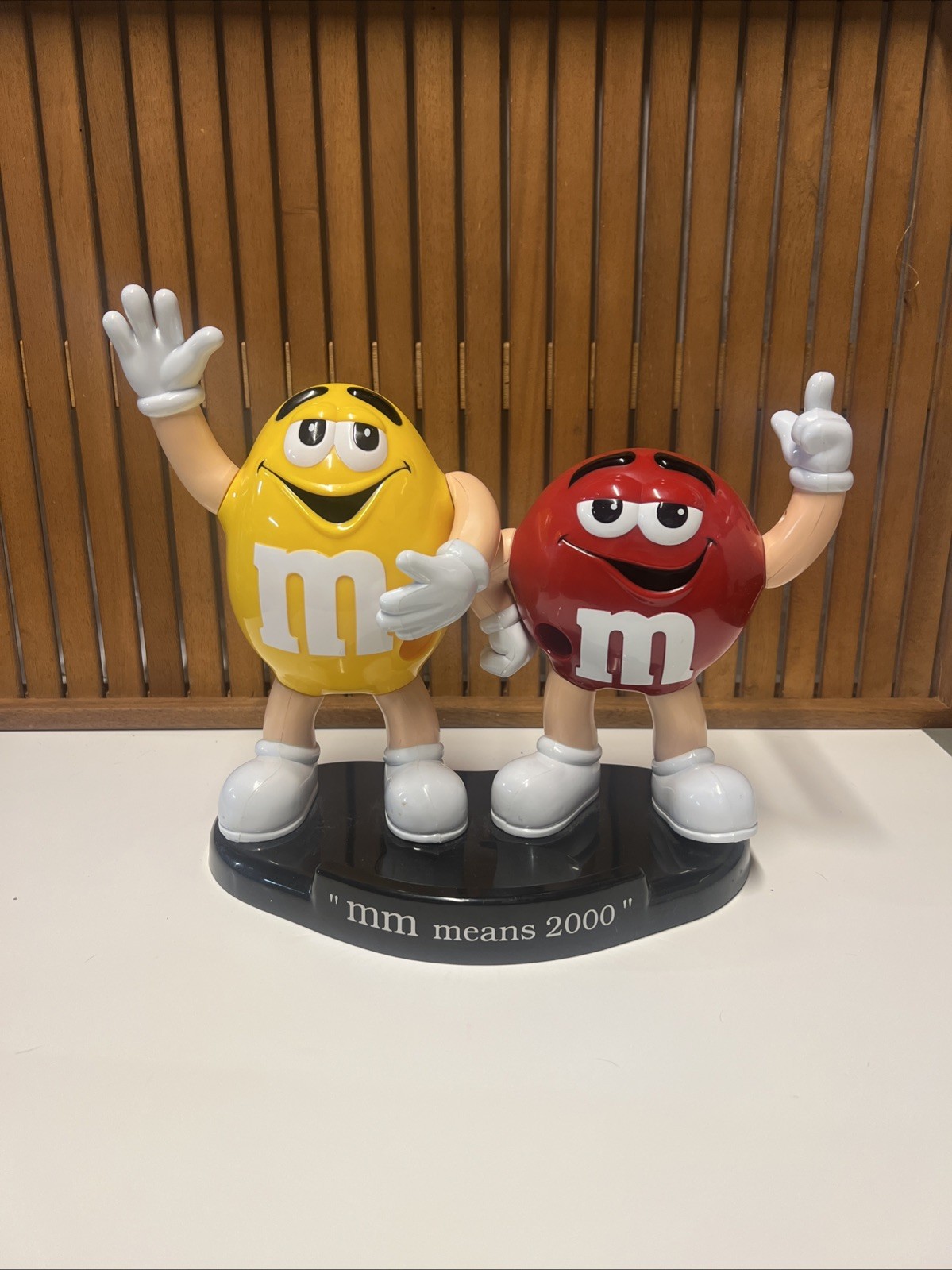 M&M's Vintage Candy Dispenser Red And Yellow