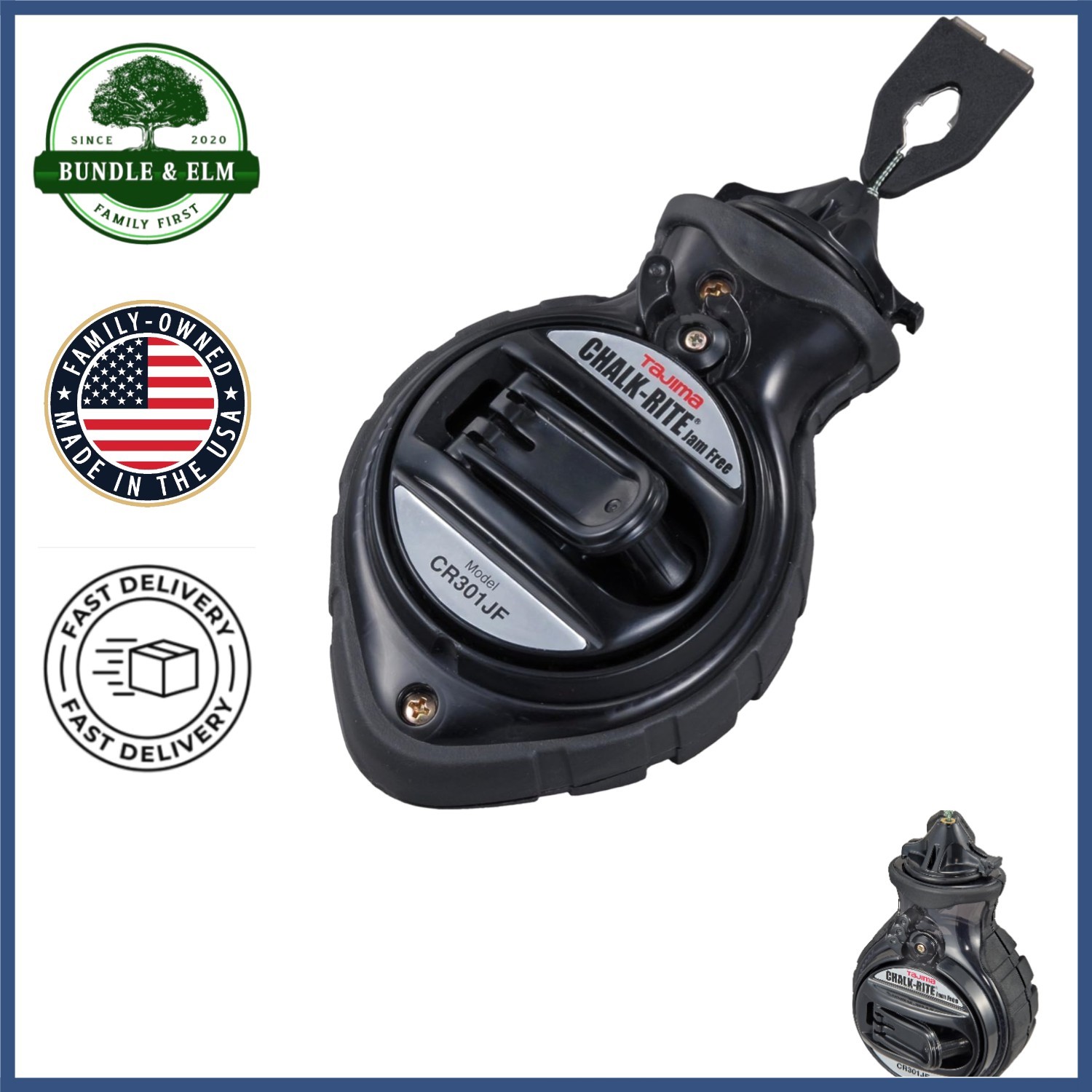 Compact Chalk Line with 1mm Snap Line and Lightweight Design for Easy Transport