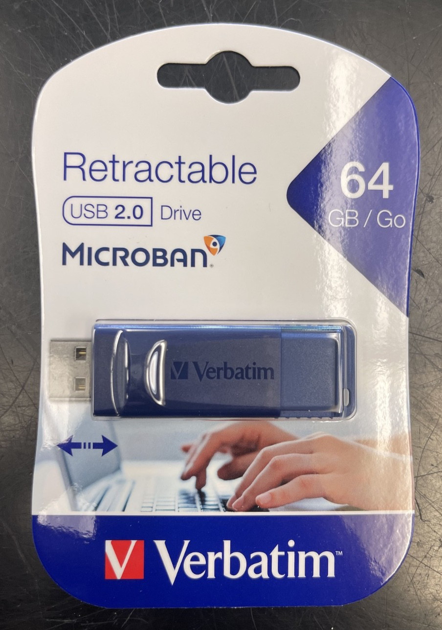 Verbatim Americas Llc 98658 Usb Flash Drive 64Gb Blue Taa