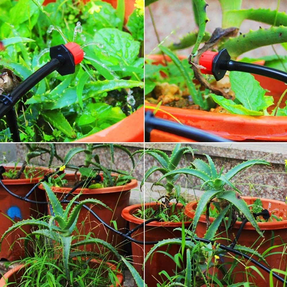 100pcs 360° Adjustable Irrigation Drippers for Efficient Garden Watering