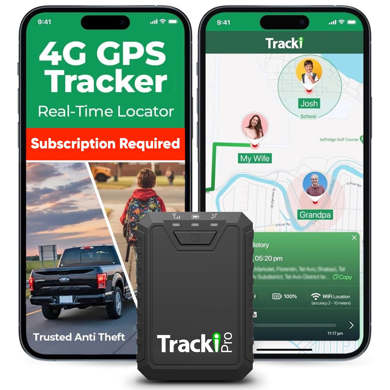 Tracki Pro GPS Tracker for Vehicles – (Subscription Required)