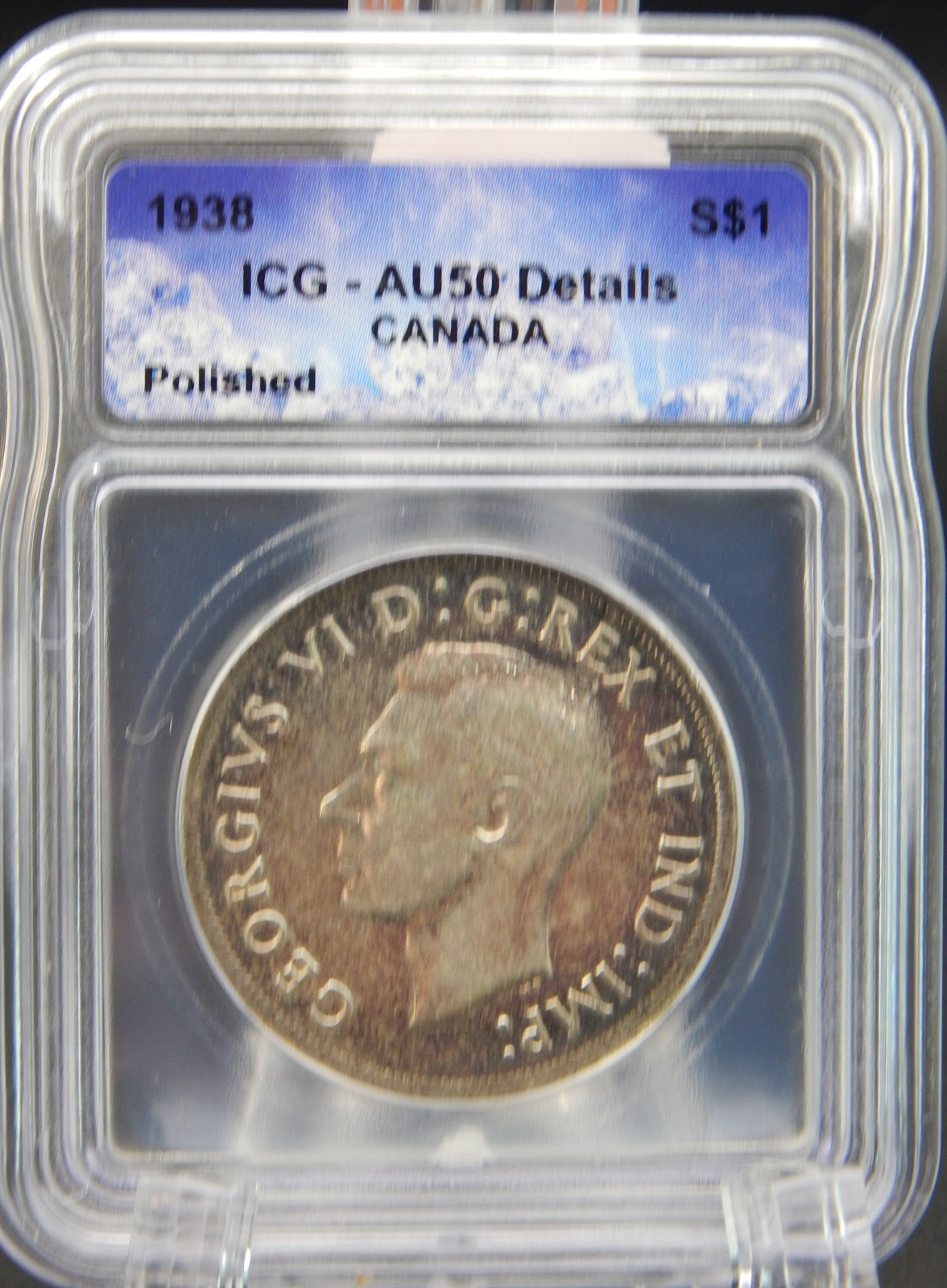 1938 CANADA 1$ ONE DOLLAR ICG AU 50 DETAILS (BT1029)