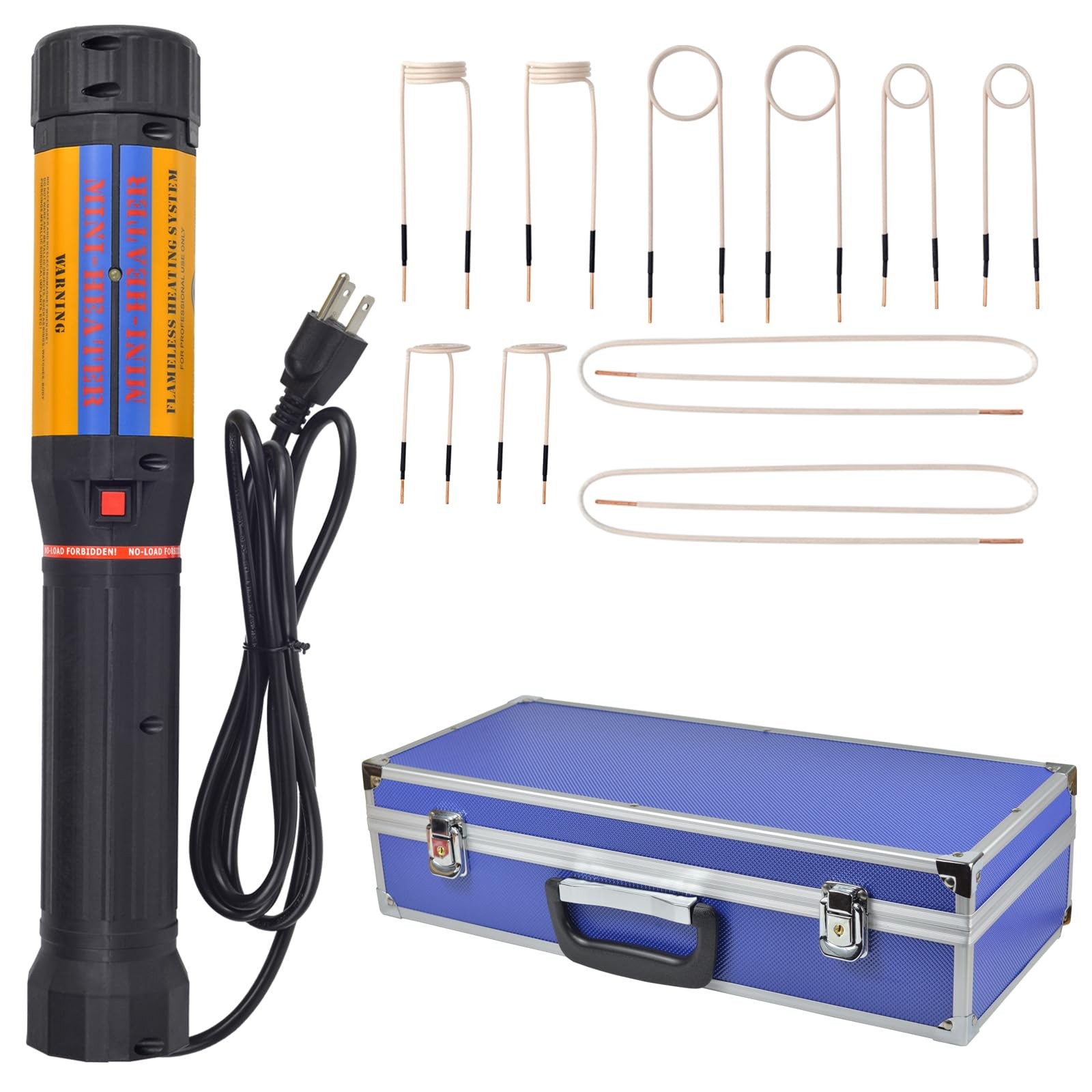 1100W Magnetic Induction Heater Kit for Automotive Flameless Heat 10 Coils