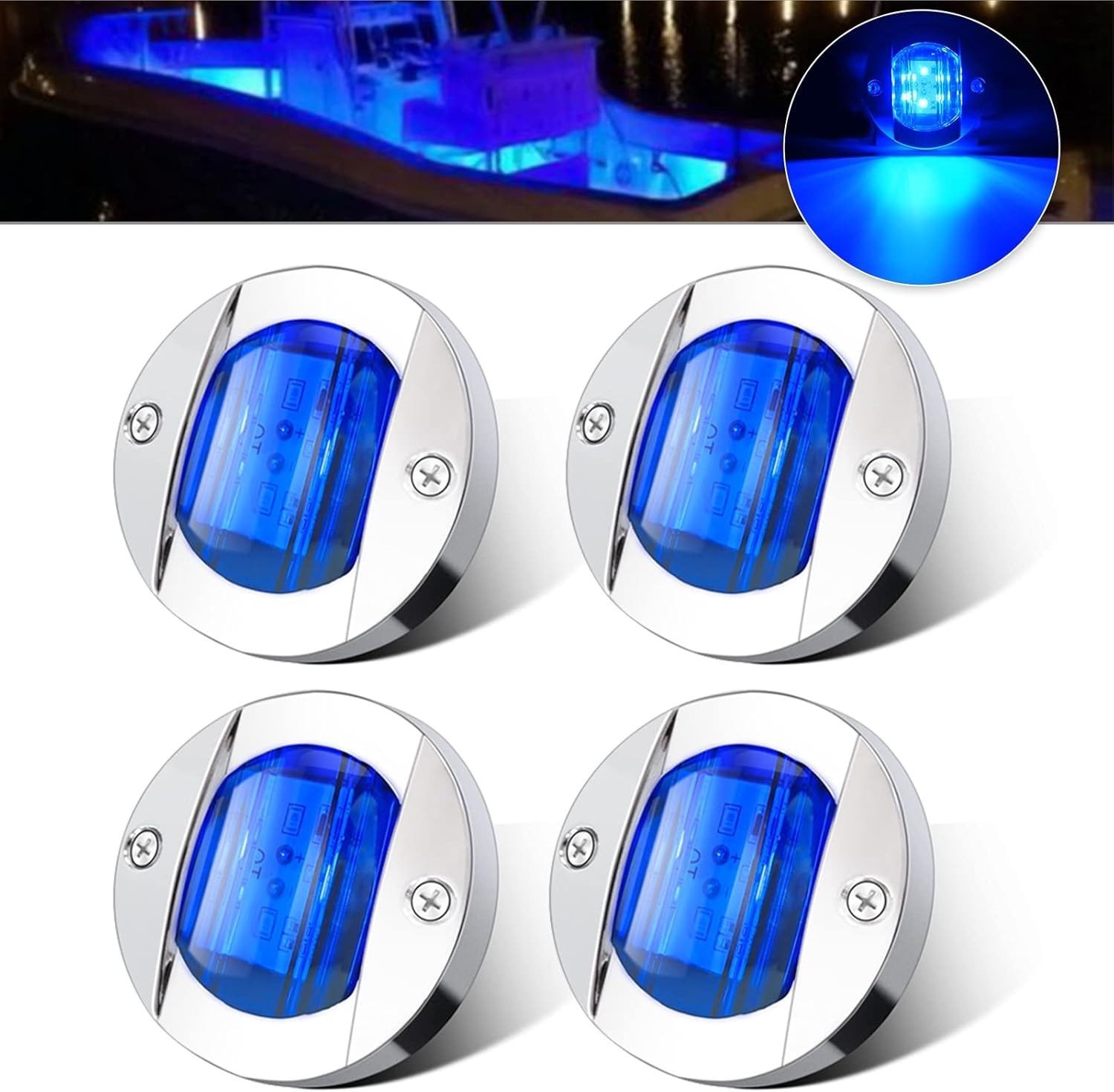 Luces Led Para Cubierta De Botes Marinos, Luz De Anclaje Para Ponton Interio...