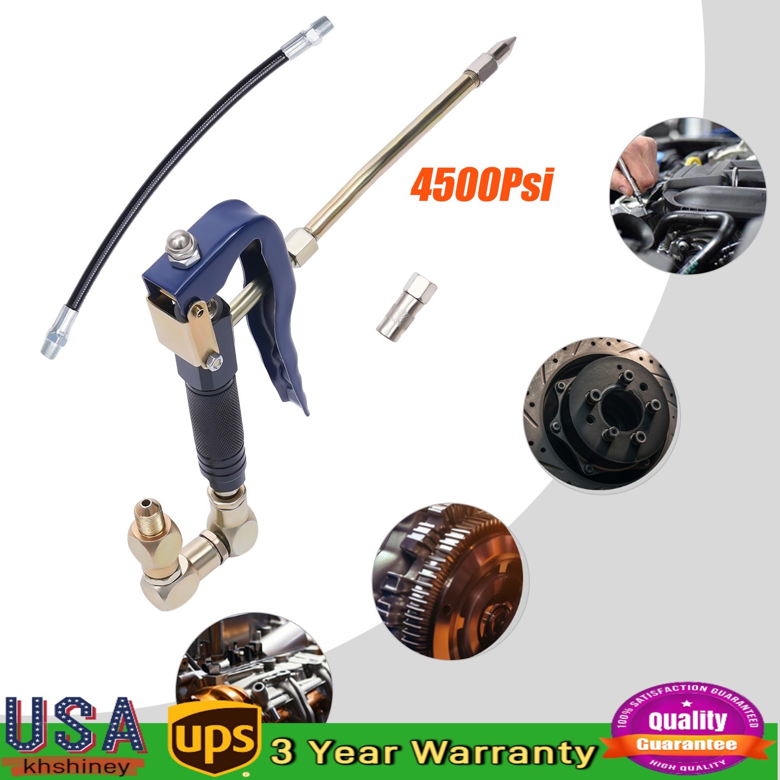 Pneumatic Grease-gun Air-operated High-pressure Injector Grease for Car Factory