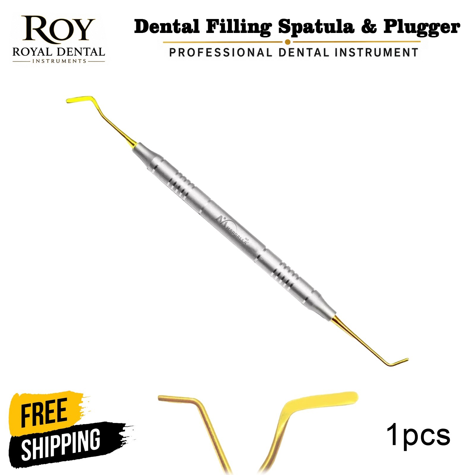 Dental Composite Filling Instruments Spatula & Plugger Titanium Gold Tips