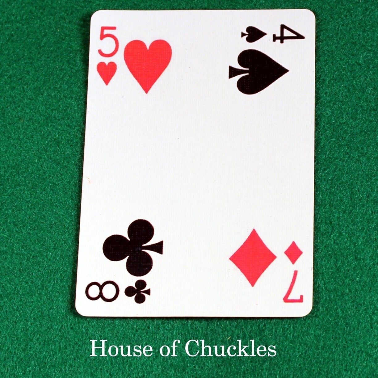 Four Corner Pip Card, Bicycle Printed Gaff Card, Red