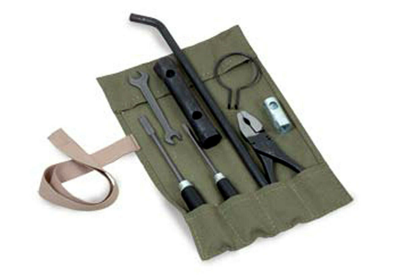 New 1950-1979 VW Beetle & Super Beetle Accessory Tool Roll Kit In Green Canvas