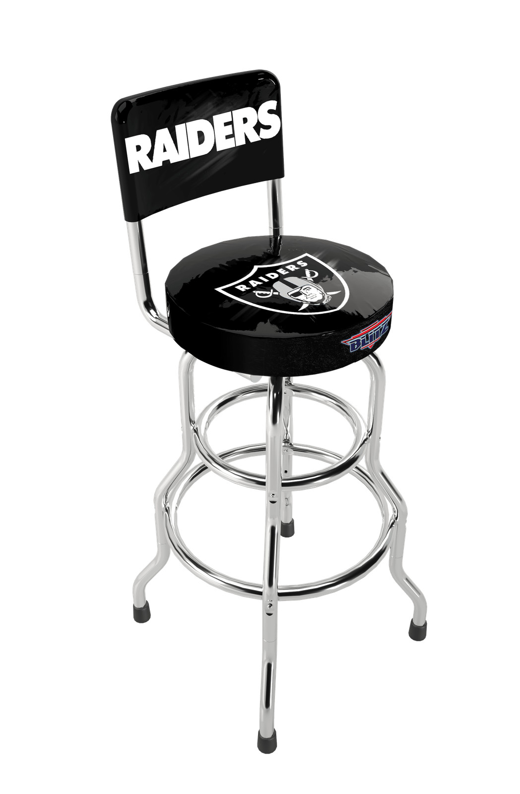 Las Vegas Raiders NFL Blitz High Back Adjustable Swivel Stool