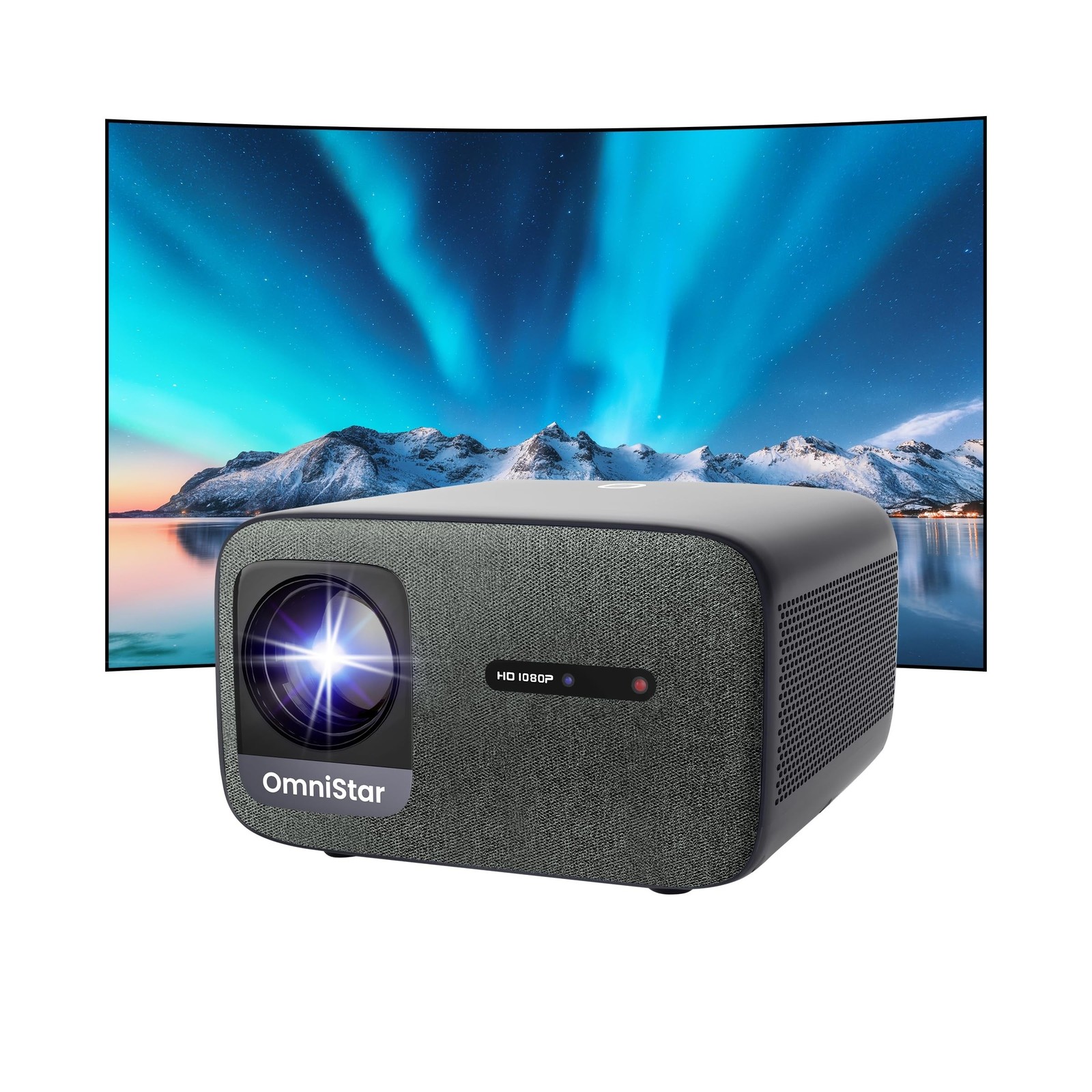 OmniStar Projector with WiFi and Bluetooth, 1080P Full HD with 4K Support, Mi...