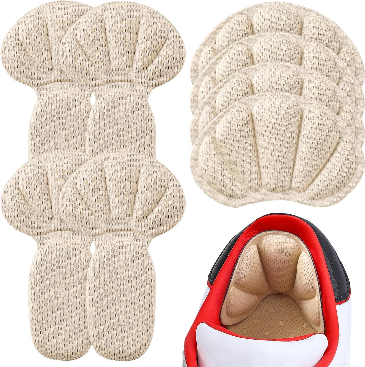 Adhesive Heel Cushion Pads, Back of Heel Grips Inserts for Too Big Loose Shoes,
