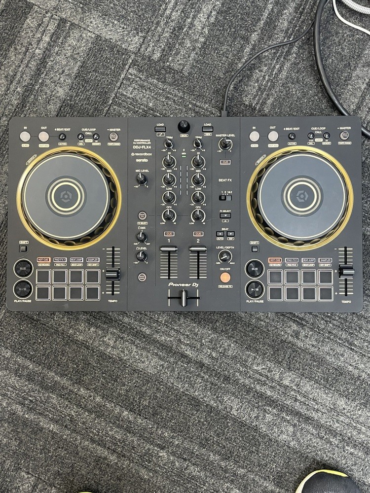 Pioneer DJ DDJ-FLX4 2-Channel 2-Deck Controller w/ Built-In Mixer, 16 Pads