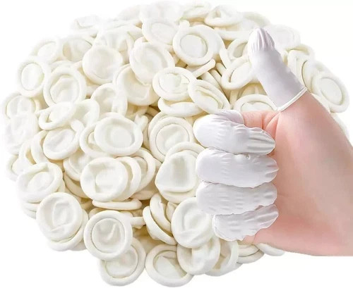 100/Disposable Latex Finger Cots Anti Static Rubber Fingertips Protective Finger
