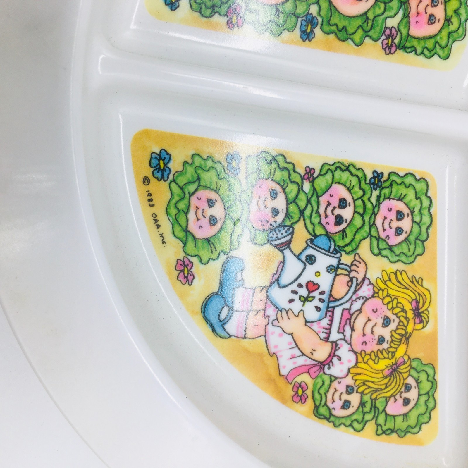 Vintage 1983 Cabbage Patch Kids Divided Melamine Plate OAA, Inc.