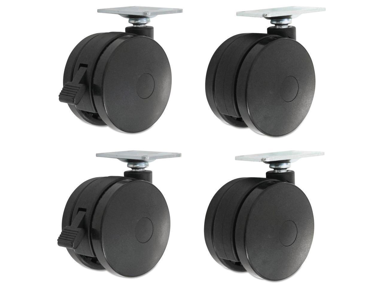 Alera Casters for Height-Adjustable Table Bases Black 4/Set HT3004