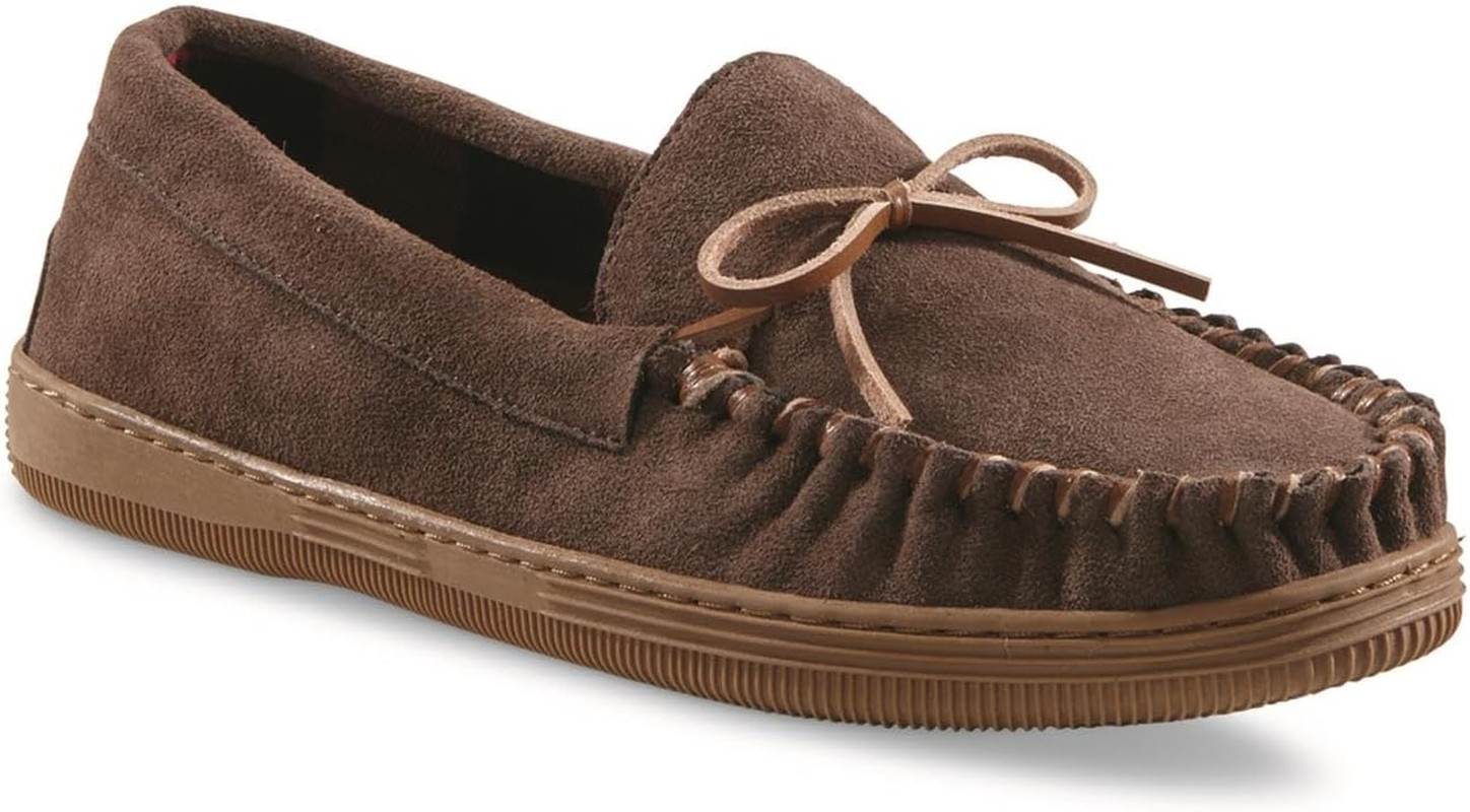 Comfortable Trapper Men’s Moccasins Shoes, Indoor and Outdoor Leather Slippers