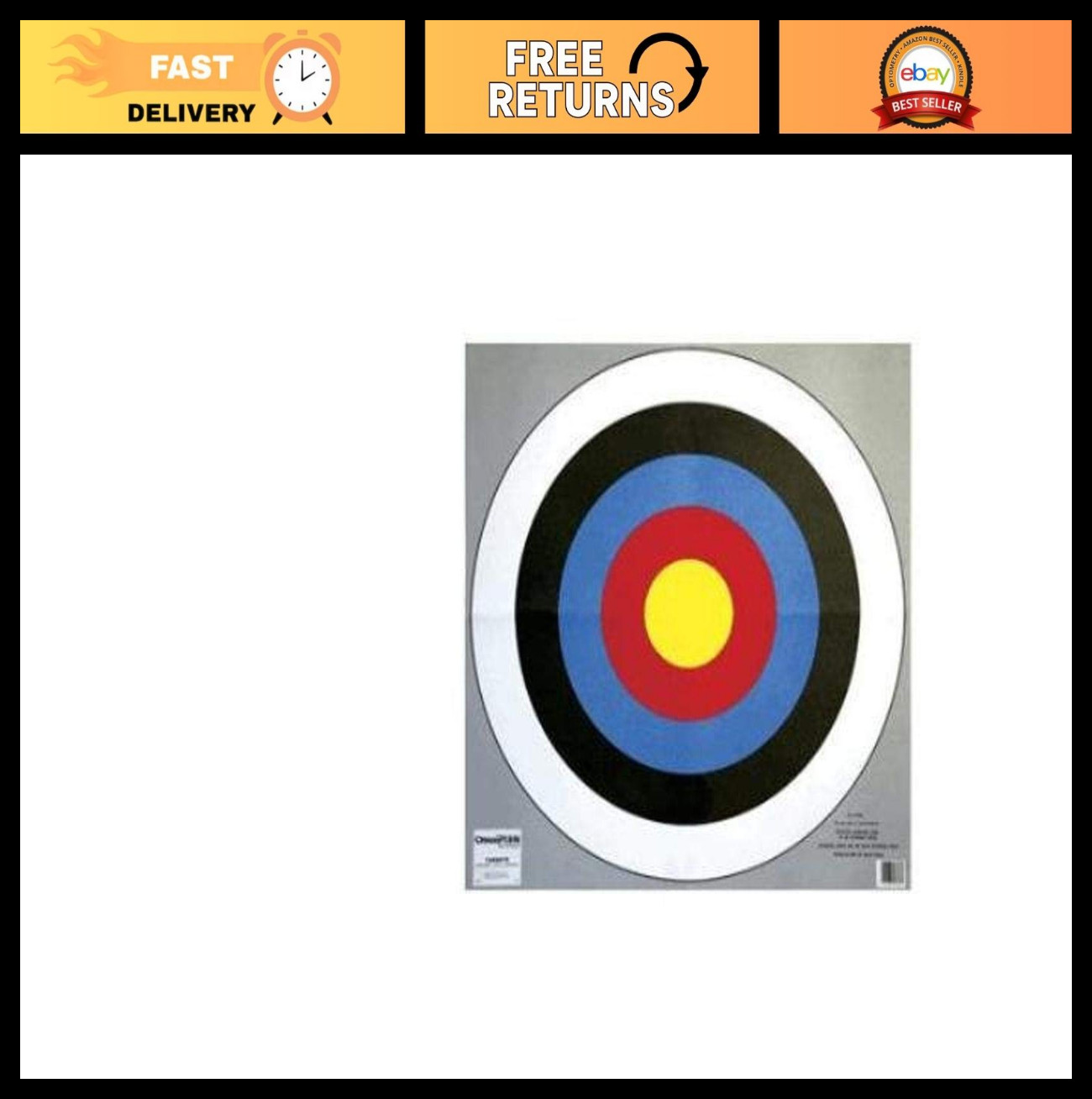 24" Bullseye Archery Targets - 2-Pack Range & Target Traps for Shooting Sports