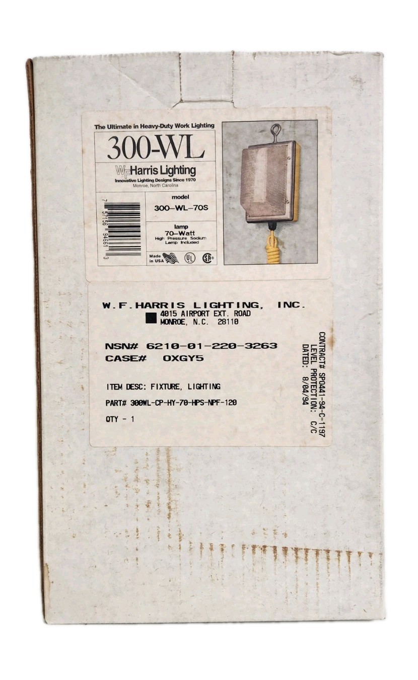 W.F. Harris Lighting 300-WL-70S High Pressure Sodium Work Light Magnetic Base