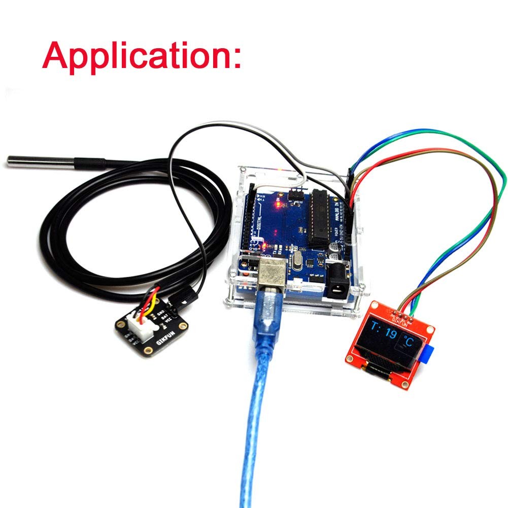 Gikfun DS18B20 Waterproof Digital Temperature Sensor with Adapter Module for Ard