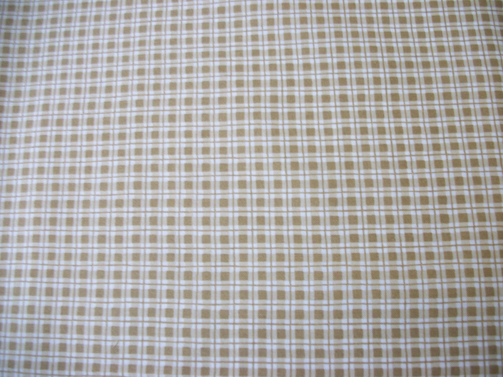 GOLDEN BROWN CHECKERED FABRIC Cotton
