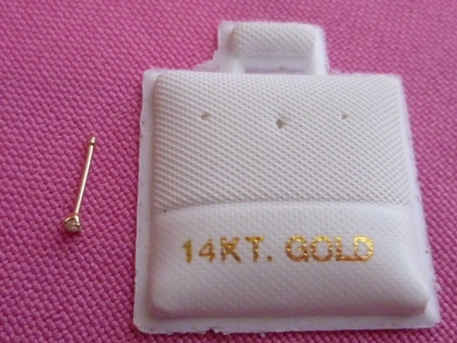 14k Yellow gold Mini Nose stud W/zircon