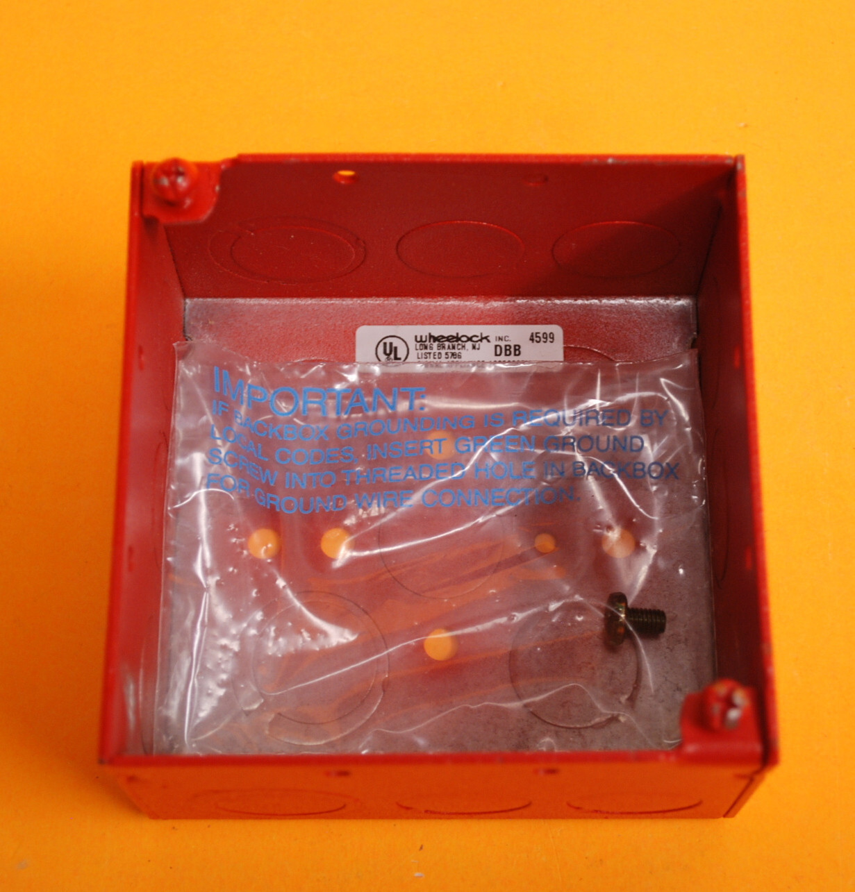 Wheelock DBB Red Backbox