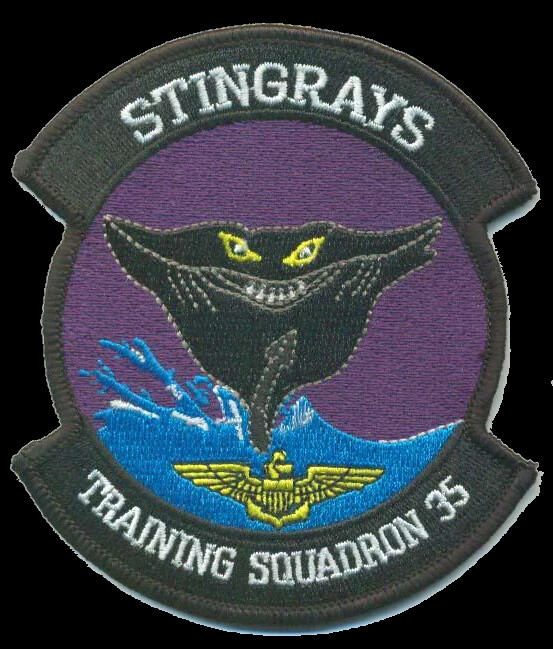 NAVY VT-35 STINGRAYS TRAINING WING SQUADRON MILITARY HOOK LOOP EMBROIDERED PATCH