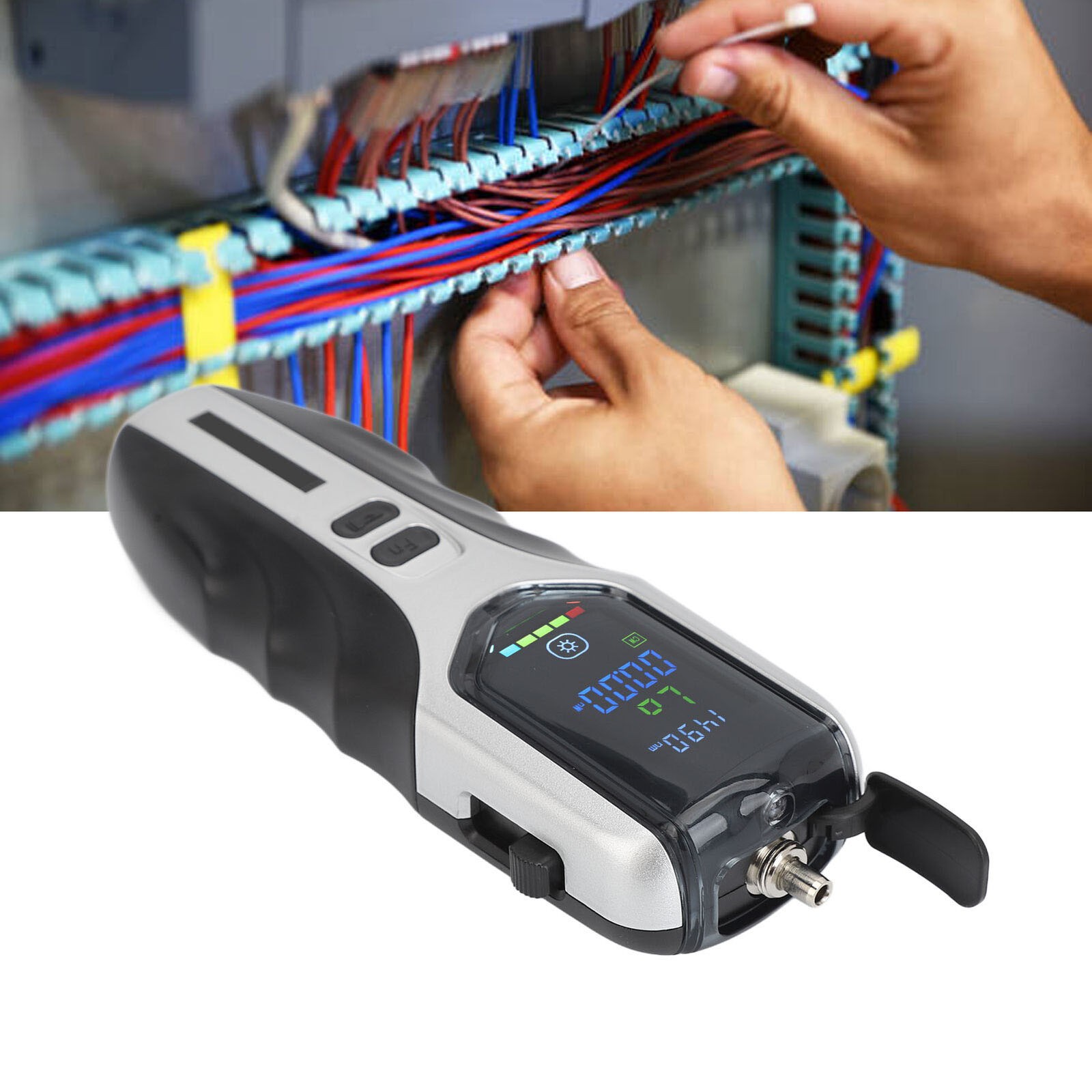 Multifunction Optical Power Meter ‑50~+26dBm Fiber Optic Cable Tester Tool Kit