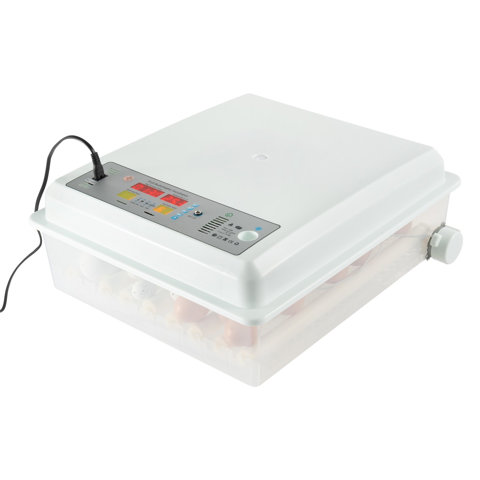 64 Eggs Incubator Digital Automatic Turning Hatcher Chicken Farm Hatching Eggs